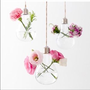 3 bulb hanging planters